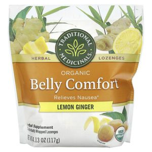 תה חליטה אורגני לבטן-Lemon Ginger , Traditional Medicinals