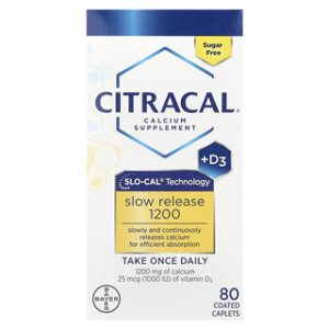 תוסף סידן Citracal + D3 - שחרור איטי 1200 - 80 טבליות