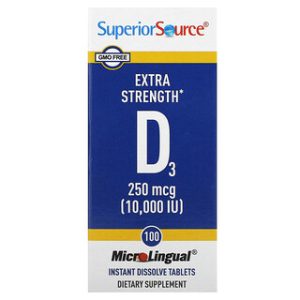 תוספי ויטמין D3 Superior Source - 100 טבליות